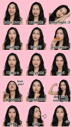 Face sticker trend