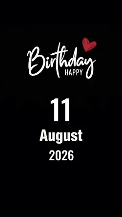 Hbd 11 August 2026 