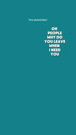leaving alone