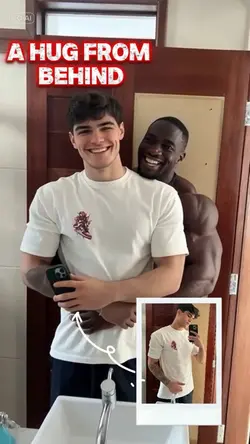 A hug from behind 