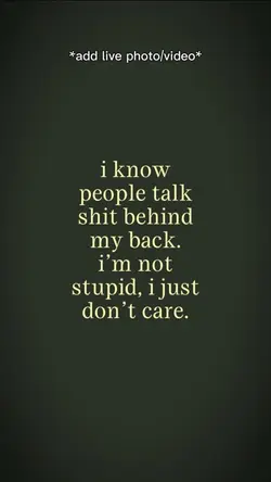 i just don’t care