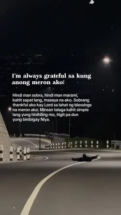 I'm always grateful 