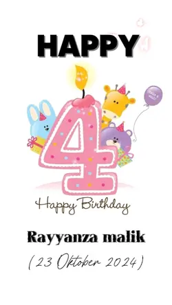 hbd anak 4 tahun