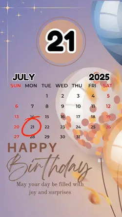 birthday july 21
