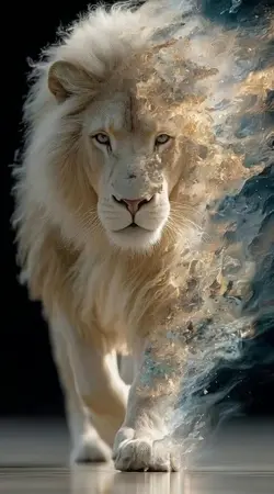 lion blanc +femmes