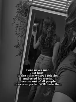 I'm just hurt