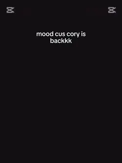 cory is backk